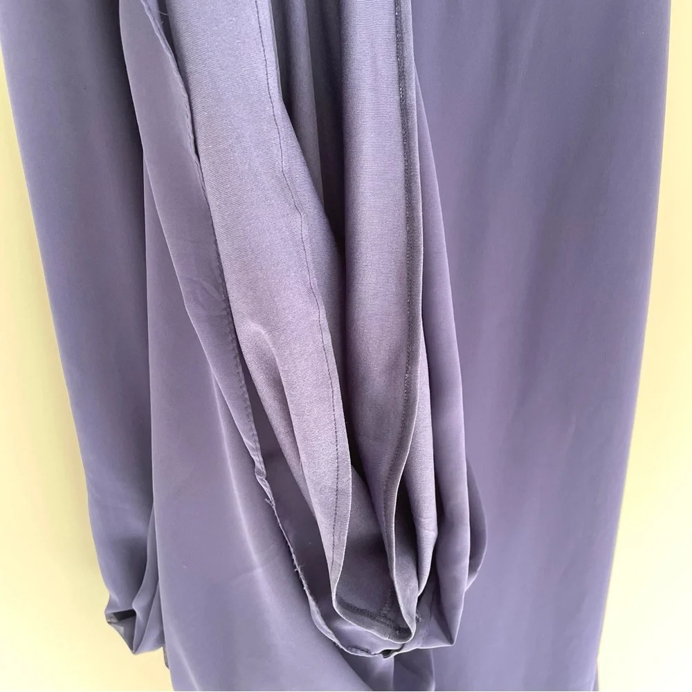 MORILEE Madeline Gardner Halter Chiffon Bridesmaid Jumpsuit in Sapphire 21626 - Picture 10 of 14